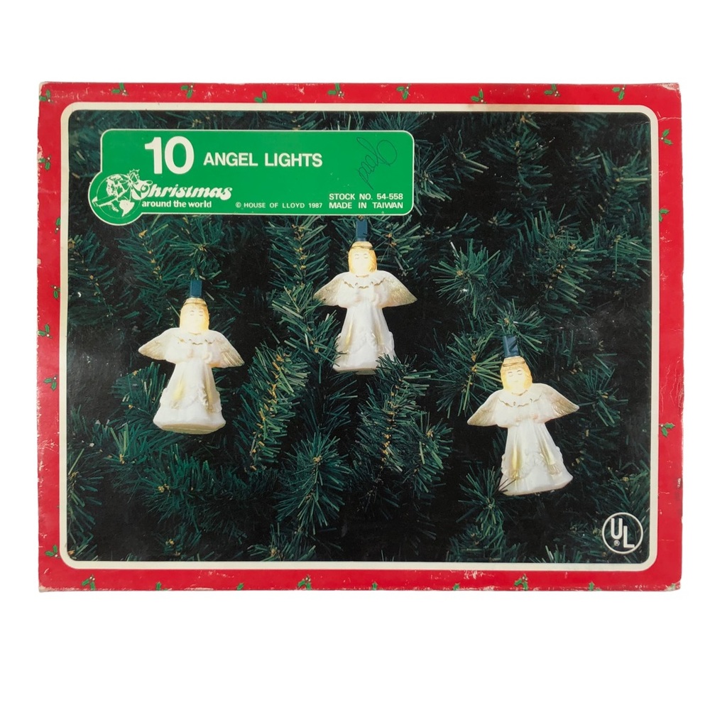 Vintage House of Lloyd 1987 Christmas Around the World 10 Angel Lights #54-558